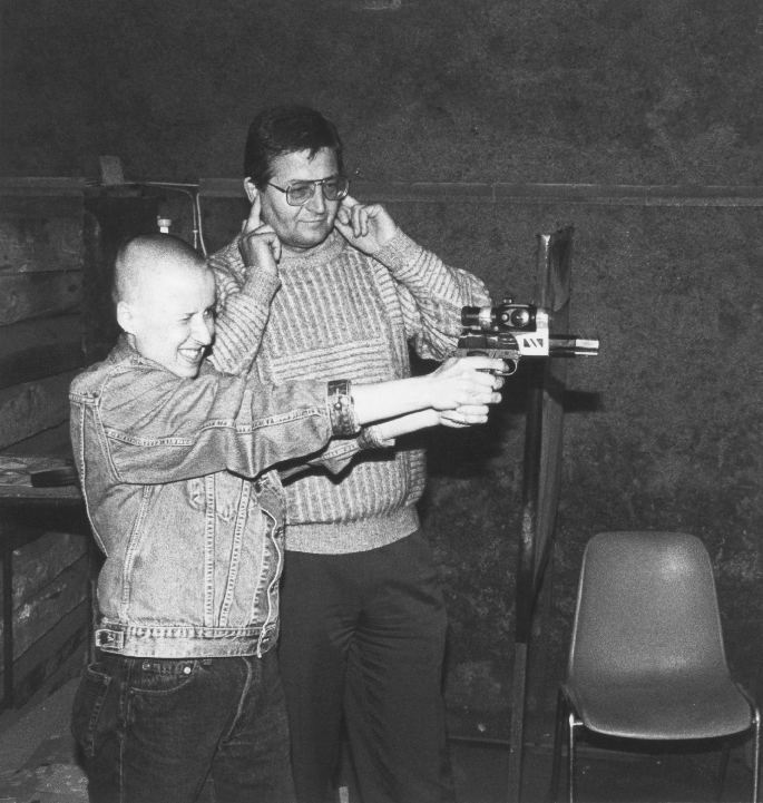 Bei der Lehrveranstaltung, 1993 in Steyregg. 