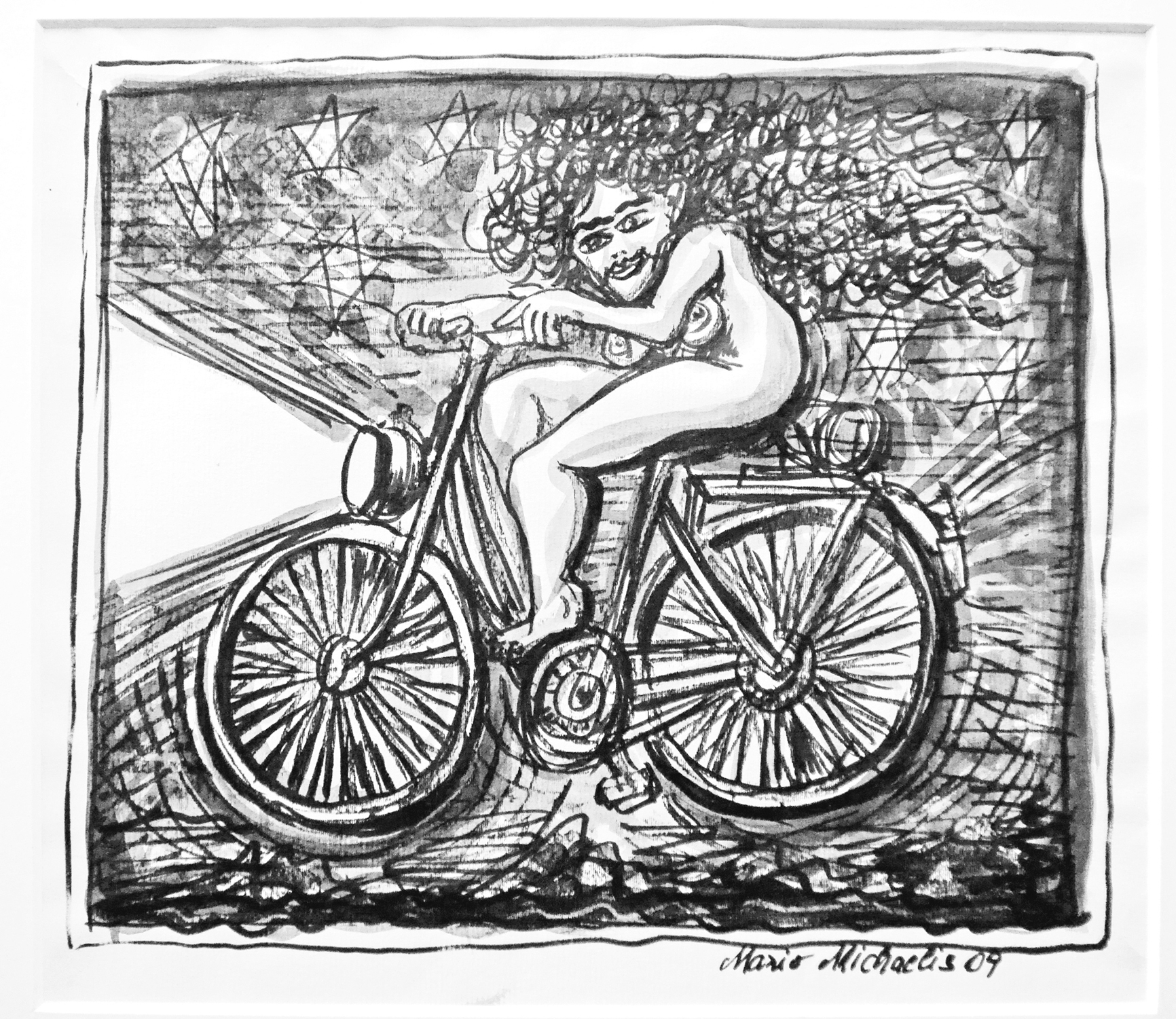 Mario Michaelis: Die Radfahrerin, 2009. Foto Johannes Staudinger