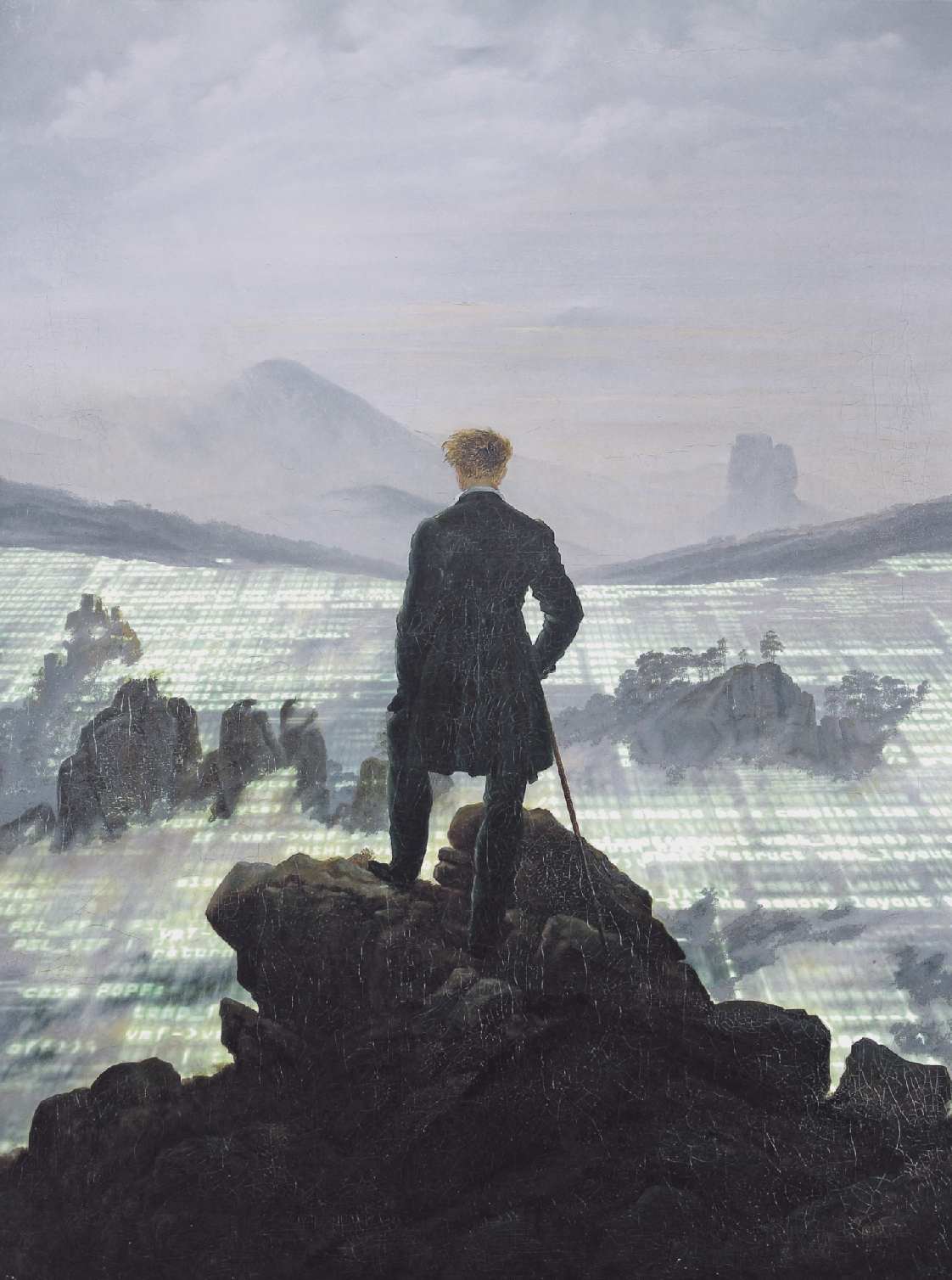 Wanderer above the sea of Data von Davide Bevilacqua
